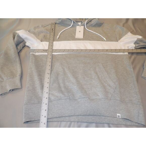 Sovereign Code Mens Hoodie Gray White Color Block XL Essentials Casual Pullover - Picture 6 of 9